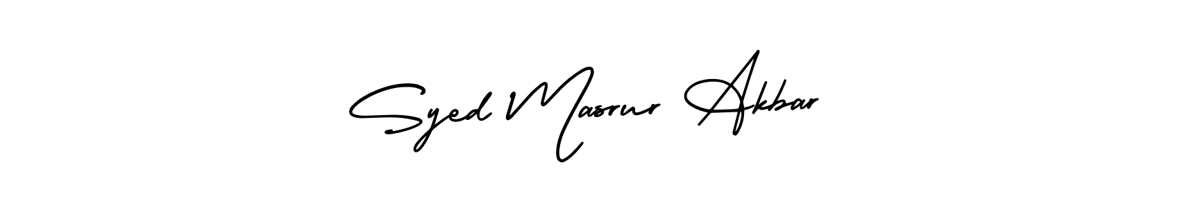 Make a beautiful signature design for name Syed Masrur Akbar. With this signature (AmerikaSignatureDemo-Regular) style, you can create a handwritten signature for free. Syed Masrur Akbar signature style 3 images and pictures png