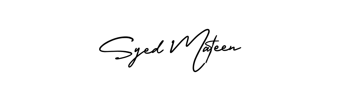 Use a signature maker to create a handwritten signature online. With this signature software, you can design (AmerikaSignatureDemo-Regular) your own signature for name Syed Mateen. Syed Mateen signature style 3 images and pictures png