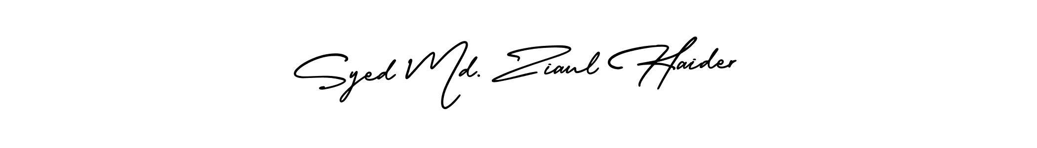 How to make Syed Md. Ziaul Haider signature? AmerikaSignatureDemo-Regular is a professional autograph style. Create handwritten signature for Syed Md. Ziaul Haider name. Syed Md. Ziaul Haider signature style 3 images and pictures png