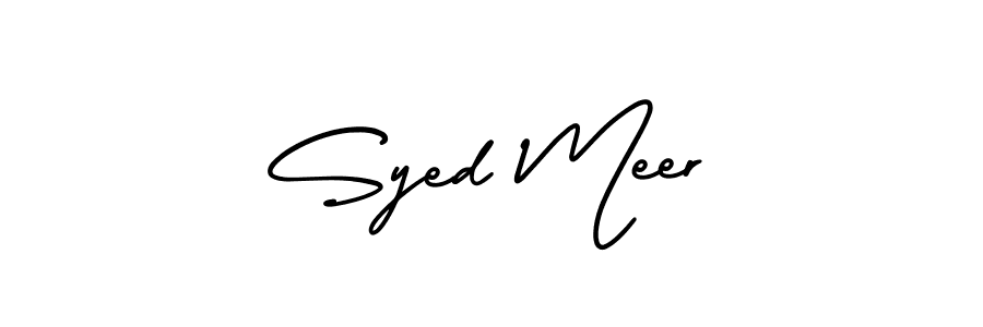Use a signature maker to create a handwritten signature online. With this signature software, you can design (AmerikaSignatureDemo-Regular) your own signature for name Syed Meer. Syed Meer signature style 3 images and pictures png