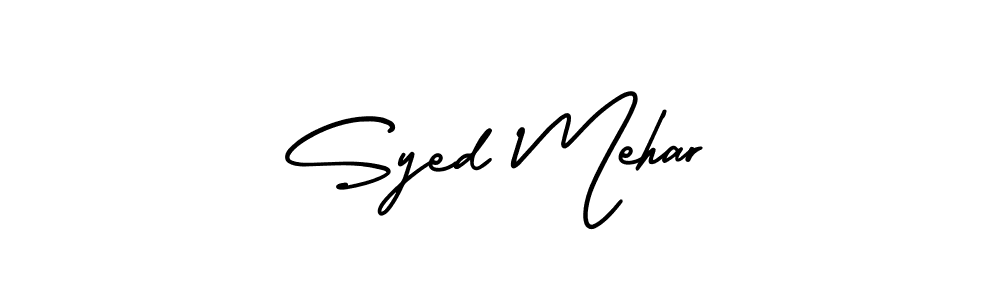 Create a beautiful signature design for name Syed Mehar. With this signature (AmerikaSignatureDemo-Regular) fonts, you can make a handwritten signature for free. Syed Mehar signature style 3 images and pictures png