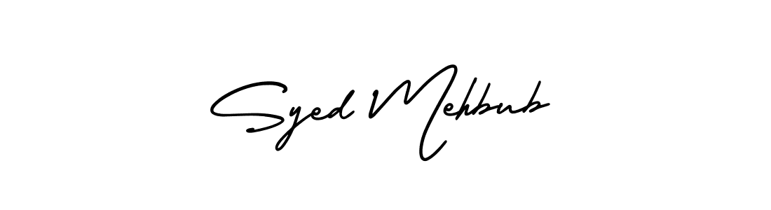 Use a signature maker to create a handwritten signature online. With this signature software, you can design (AmerikaSignatureDemo-Regular) your own signature for name Syed Mehbub. Syed Mehbub signature style 3 images and pictures png