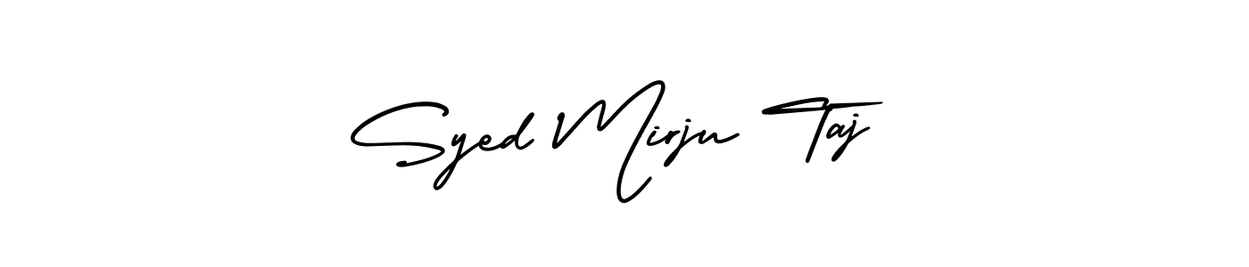 You should practise on your own different ways (AmerikaSignatureDemo-Regular) to write your name (Syed Mirju Taj) in signature. don't let someone else do it for you. Syed Mirju Taj signature style 3 images and pictures png