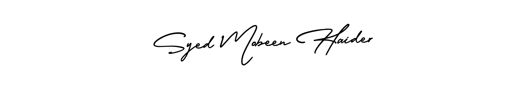 Make a beautiful signature design for name Syed Mobeen Haider. With this signature (AmerikaSignatureDemo-Regular) style, you can create a handwritten signature for free. Syed Mobeen Haider signature style 3 images and pictures png