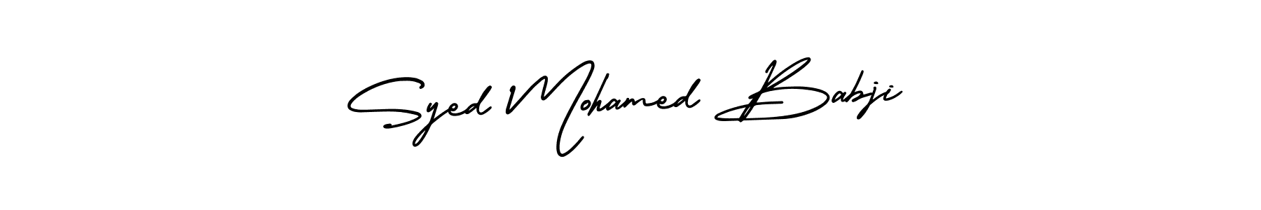 if you are searching for the best signature style for your name Syed Mohamed Babji. so please give up your signature search. here we have designed multiple signature styles  using AmerikaSignatureDemo-Regular. Syed Mohamed Babji signature style 3 images and pictures png