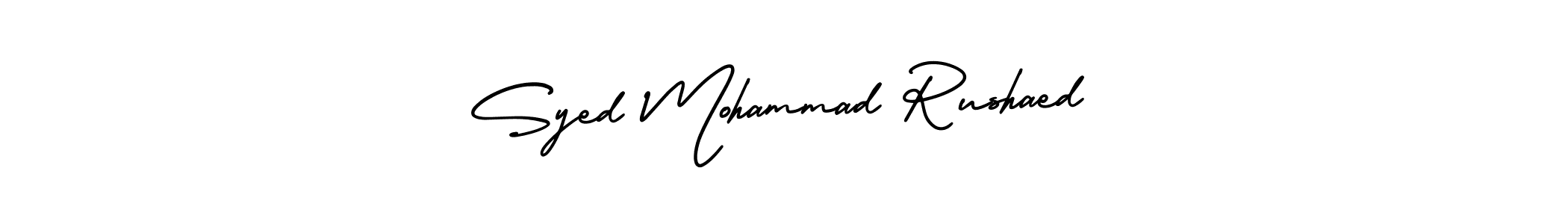 Use a signature maker to create a handwritten signature online. With this signature software, you can design (AmerikaSignatureDemo-Regular) your own signature for name Syed Mohammad Rushaed. Syed Mohammad Rushaed signature style 3 images and pictures png