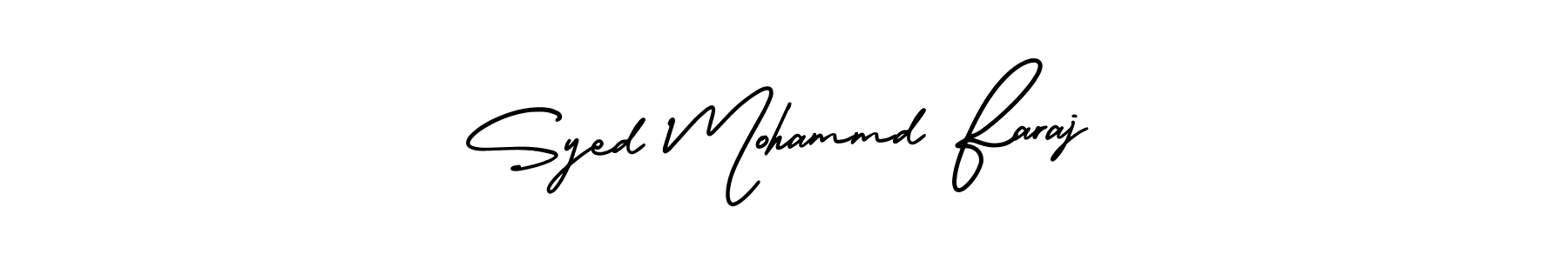 How to make Syed Mohammd Faraj signature? AmerikaSignatureDemo-Regular is a professional autograph style. Create handwritten signature for Syed Mohammd Faraj name. Syed Mohammd Faraj signature style 3 images and pictures png