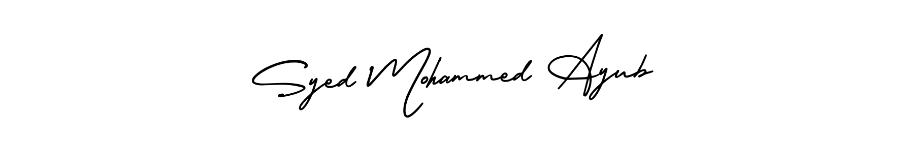 Make a short Syed Mohammed Ayub signature style. Manage your documents anywhere anytime using AmerikaSignatureDemo-Regular. Create and add eSignatures, submit forms, share and send files easily. Syed Mohammed Ayub signature style 3 images and pictures png