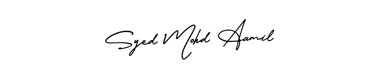 It looks lik you need a new signature style for name Syed Mohd Aamil. Design unique handwritten (AmerikaSignatureDemo-Regular) signature with our free signature maker in just a few clicks. Syed Mohd Aamil signature style 3 images and pictures png