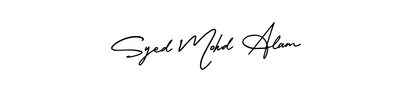 Use a signature maker to create a handwritten signature online. With this signature software, you can design (AmerikaSignatureDemo-Regular) your own signature for name Syed Mohd Alam. Syed Mohd Alam signature style 3 images and pictures png