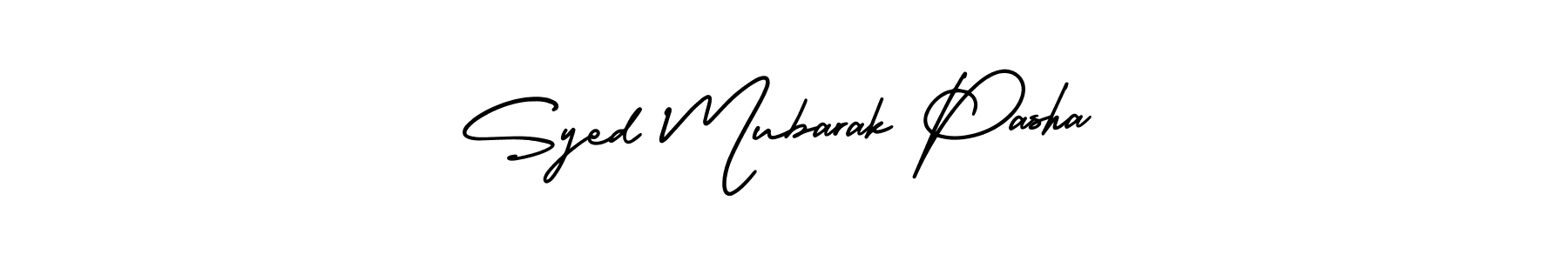 How to make Syed Mubarak Pasha name signature. Use AmerikaSignatureDemo-Regular style for creating short signs online. This is the latest handwritten sign. Syed Mubarak Pasha signature style 3 images and pictures png