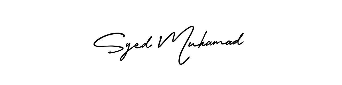 It looks lik you need a new signature style for name Syed Muhamad. Design unique handwritten (AmerikaSignatureDemo-Regular) signature with our free signature maker in just a few clicks. Syed Muhamad signature style 3 images and pictures png