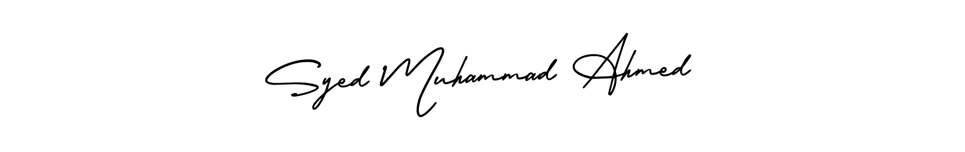 It looks lik you need a new signature style for name Syed Muhammad Ahmed. Design unique handwritten (AmerikaSignatureDemo-Regular) signature with our free signature maker in just a few clicks. Syed Muhammad Ahmed signature style 3 images and pictures png