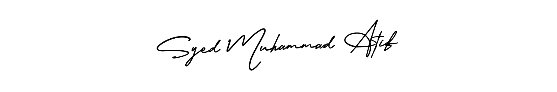 Create a beautiful signature design for name Syed Muhammad Atif. With this signature (AmerikaSignatureDemo-Regular) fonts, you can make a handwritten signature for free. Syed Muhammad Atif signature style 3 images and pictures png