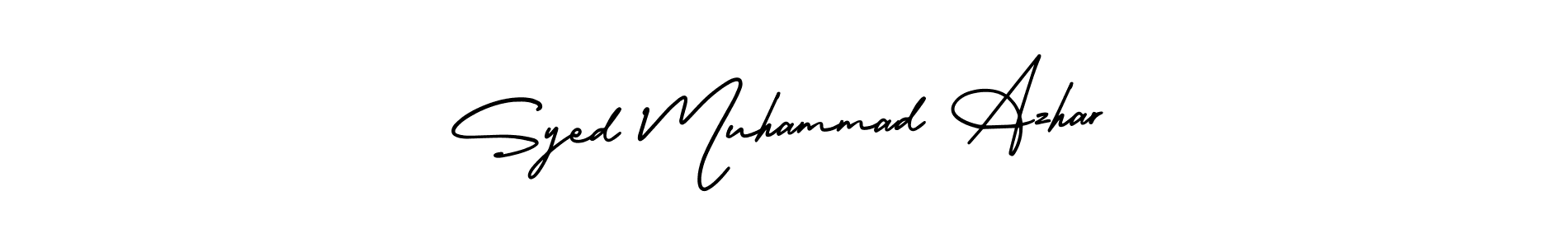 Use a signature maker to create a handwritten signature online. With this signature software, you can design (AmerikaSignatureDemo-Regular) your own signature for name Syed Muhammad Azhar. Syed Muhammad Azhar signature style 3 images and pictures png