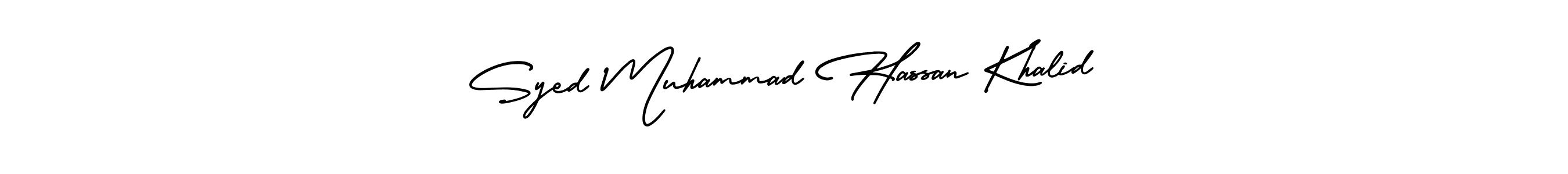 It looks lik you need a new signature style for name Syed Muhammad Hassan Khalid. Design unique handwritten (AmerikaSignatureDemo-Regular) signature with our free signature maker in just a few clicks. Syed Muhammad Hassan Khalid signature style 3 images and pictures png