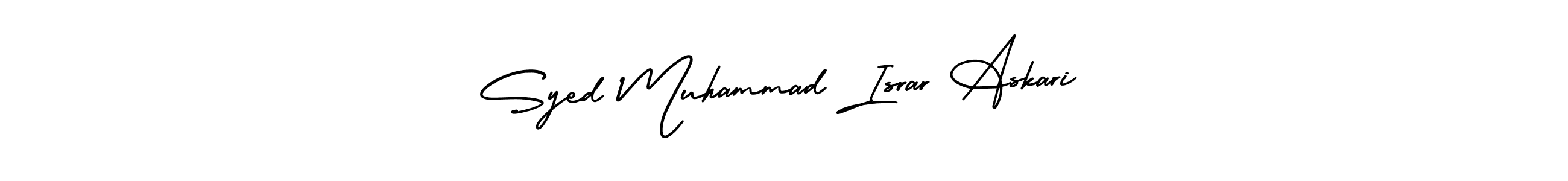 Design your own signature with our free online signature maker. With this signature software, you can create a handwritten (AmerikaSignatureDemo-Regular) signature for name Syed Muhammad Israr Askari. Syed Muhammad Israr Askari signature style 3 images and pictures png