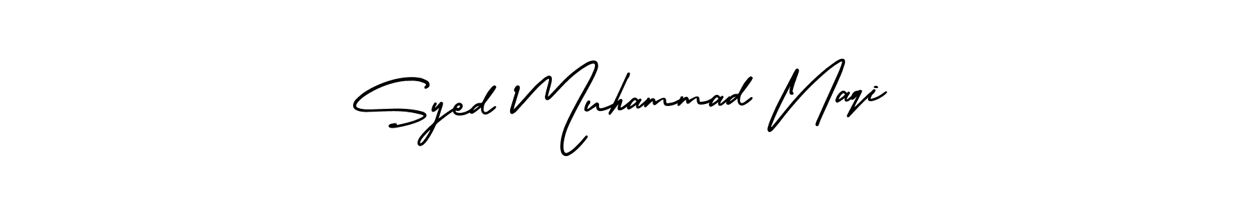 if you are searching for the best signature style for your name Syed Muhammad Naqi. so please give up your signature search. here we have designed multiple signature styles  using AmerikaSignatureDemo-Regular. Syed Muhammad Naqi signature style 3 images and pictures png