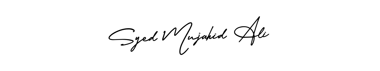 Use a signature maker to create a handwritten signature online. With this signature software, you can design (AmerikaSignatureDemo-Regular) your own signature for name Syed Mujahid Ali. Syed Mujahid Ali signature style 3 images and pictures png