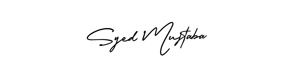 Syed Mujtaba stylish signature style. Best Handwritten Sign (AmerikaSignatureDemo-Regular) for my name. Handwritten Signature Collection Ideas for my name Syed Mujtaba. Syed Mujtaba signature style 3 images and pictures png