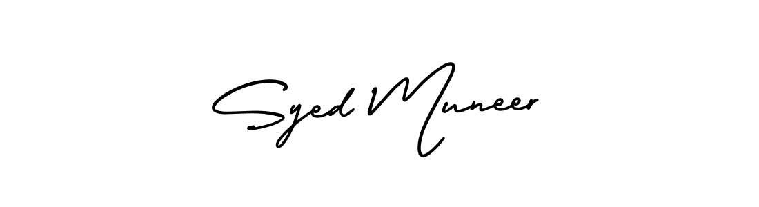 if you are searching for the best signature style for your name Syed Muneer. so please give up your signature search. here we have designed multiple signature styles  using AmerikaSignatureDemo-Regular. Syed Muneer signature style 3 images and pictures png