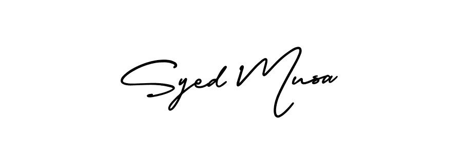 Make a beautiful signature design for name Syed Musa. With this signature (AmerikaSignatureDemo-Regular) style, you can create a handwritten signature for free. Syed Musa signature style 3 images and pictures png