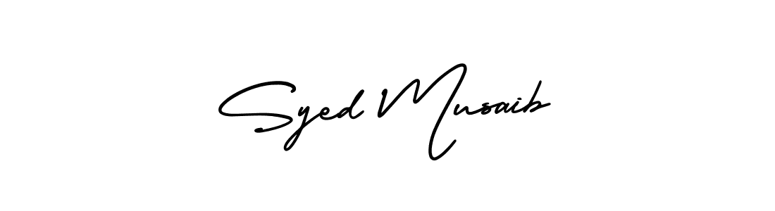 This is the best signature style for the Syed Musaib name. Also you like these signature font (AmerikaSignatureDemo-Regular). Mix name signature. Syed Musaib signature style 3 images and pictures png