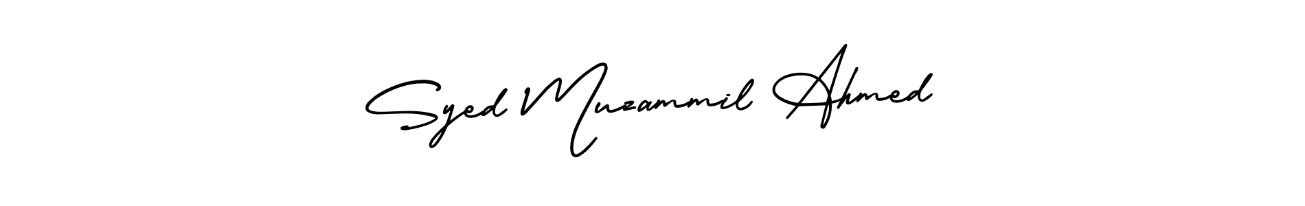 Use a signature maker to create a handwritten signature online. With this signature software, you can design (AmerikaSignatureDemo-Regular) your own signature for name Syed Muzammil Ahmed. Syed Muzammil Ahmed signature style 3 images and pictures png