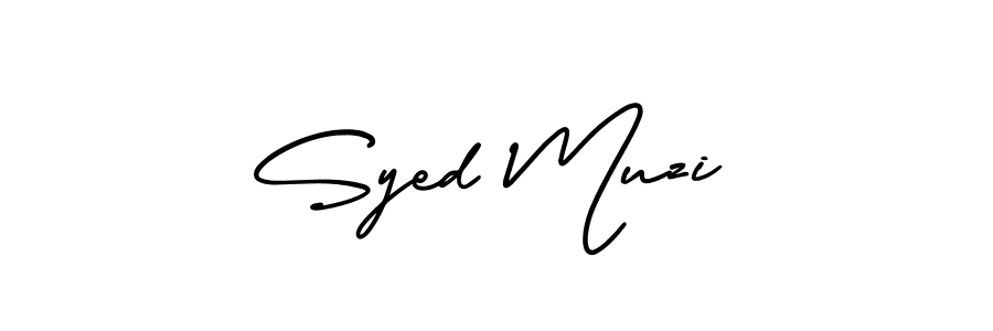 Syed Muzi stylish signature style. Best Handwritten Sign (AmerikaSignatureDemo-Regular) for my name. Handwritten Signature Collection Ideas for my name Syed Muzi. Syed Muzi signature style 3 images and pictures png