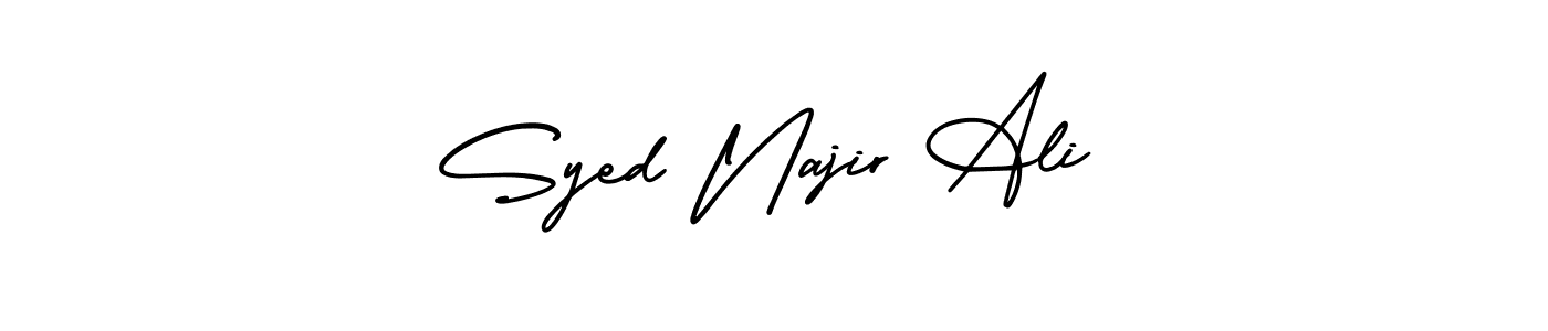 if you are searching for the best signature style for your name Syed Najir Ali. so please give up your signature search. here we have designed multiple signature styles  using AmerikaSignatureDemo-Regular. Syed Najir Ali signature style 3 images and pictures png