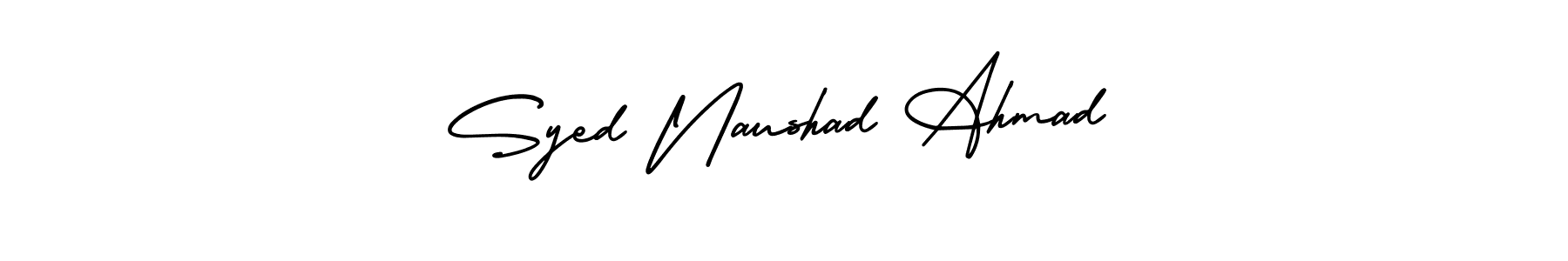 Use a signature maker to create a handwritten signature online. With this signature software, you can design (AmerikaSignatureDemo-Regular) your own signature for name Syed Naushad Ahmad. Syed Naushad Ahmad signature style 3 images and pictures png