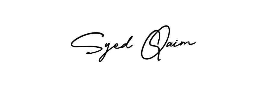 Also You can easily find your signature by using the search form. We will create Syed Qaim name handwritten signature images for you free of cost using AmerikaSignatureDemo-Regular sign style. Syed Qaim signature style 3 images and pictures png