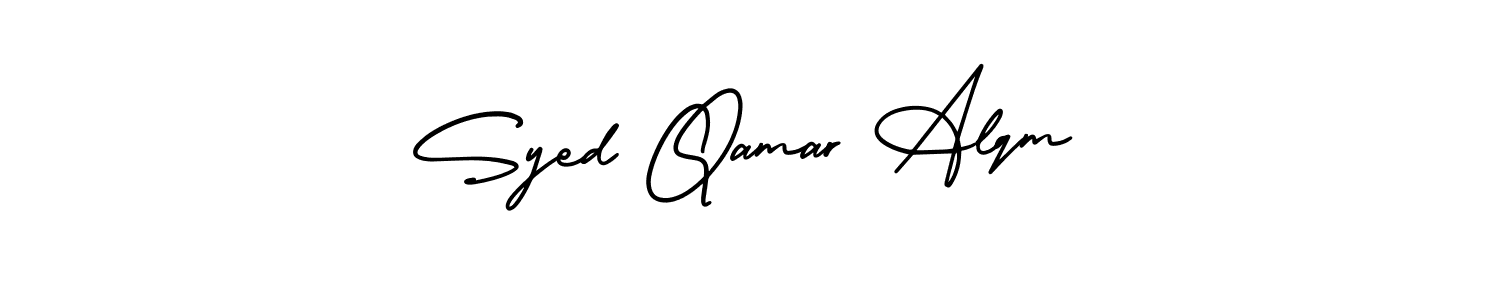 AmerikaSignatureDemo-Regular is a professional signature style that is perfect for those who want to add a touch of class to their signature. It is also a great choice for those who want to make their signature more unique. Get Syed Qamar Alqm name to fancy signature for free. Syed Qamar Alqm signature style 3 images and pictures png