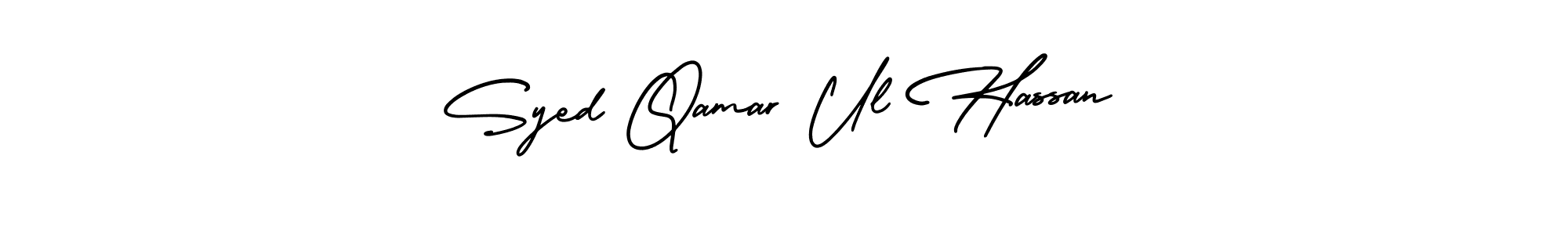 Also You can easily find your signature by using the search form. We will create Syed Qamar Ul Hassan name handwritten signature images for you free of cost using AmerikaSignatureDemo-Regular sign style. Syed Qamar Ul Hassan signature style 3 images and pictures png