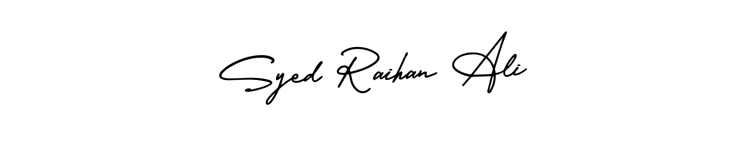 if you are searching for the best signature style for your name Syed Raihan Ali. so please give up your signature search. here we have designed multiple signature styles  using AmerikaSignatureDemo-Regular. Syed Raihan Ali signature style 3 images and pictures png