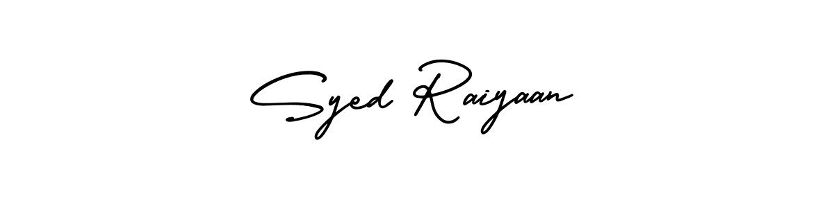 Also You can easily find your signature by using the search form. We will create Syed Raiyaan name handwritten signature images for you free of cost using AmerikaSignatureDemo-Regular sign style. Syed Raiyaan signature style 3 images and pictures png