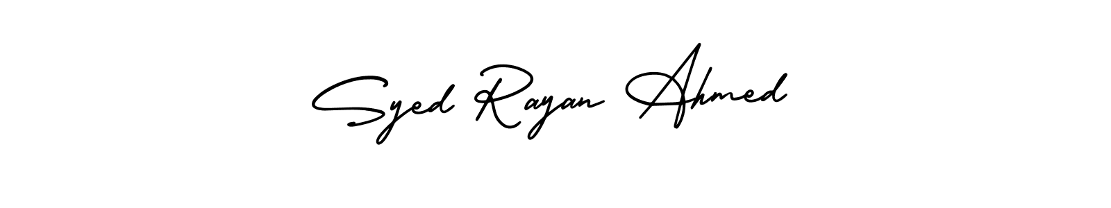 Create a beautiful signature design for name Syed Rayan Ahmed. With this signature (AmerikaSignatureDemo-Regular) fonts, you can make a handwritten signature for free. Syed Rayan Ahmed signature style 3 images and pictures png