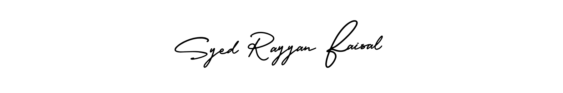 How to make Syed Rayyan Faisal signature? AmerikaSignatureDemo-Regular is a professional autograph style. Create handwritten signature for Syed Rayyan Faisal name. Syed Rayyan Faisal signature style 3 images and pictures png