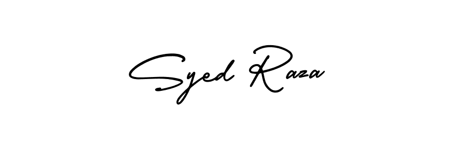 Make a beautiful signature design for name Syed Raza. With this signature (AmerikaSignatureDemo-Regular) style, you can create a handwritten signature for free. Syed Raza signature style 3 images and pictures png