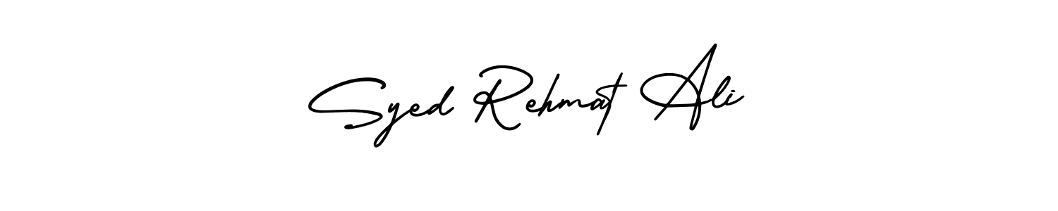 Make a beautiful signature design for name Syed Rehmat Ali. With this signature (AmerikaSignatureDemo-Regular) style, you can create a handwritten signature for free. Syed Rehmat Ali signature style 3 images and pictures png