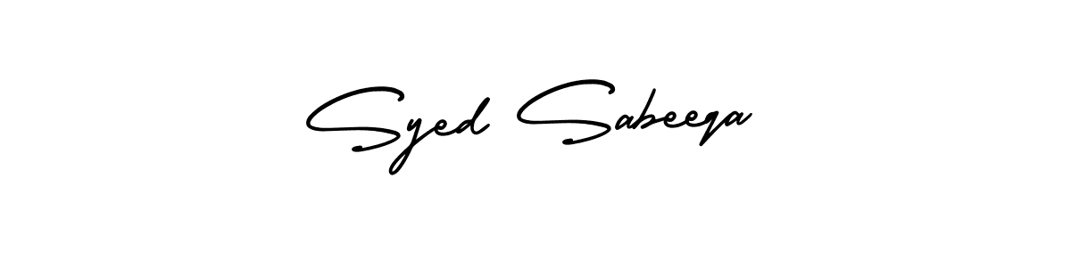 Similarly AmerikaSignatureDemo-Regular is the best handwritten signature design. Signature creator online .You can use it as an online autograph creator for name Syed Sabeeqa. Syed Sabeeqa signature style 3 images and pictures png