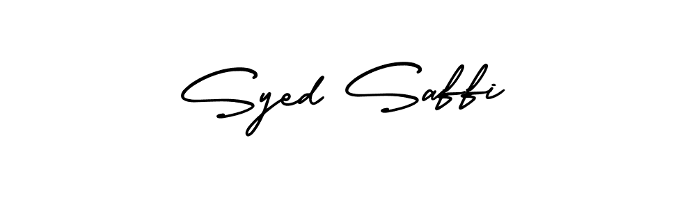 How to make Syed Saffi signature? AmerikaSignatureDemo-Regular is a professional autograph style. Create handwritten signature for Syed Saffi name. Syed Saffi signature style 3 images and pictures png