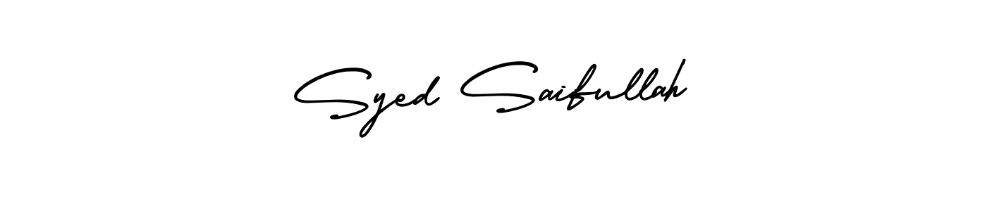 How to make Syed Saifullah name signature. Use AmerikaSignatureDemo-Regular style for creating short signs online. This is the latest handwritten sign. Syed Saifullah signature style 3 images and pictures png