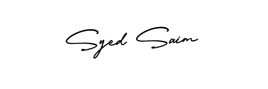 How to Draw Syed Saim signature style? AmerikaSignatureDemo-Regular is a latest design signature styles for name Syed Saim. Syed Saim signature style 3 images and pictures png