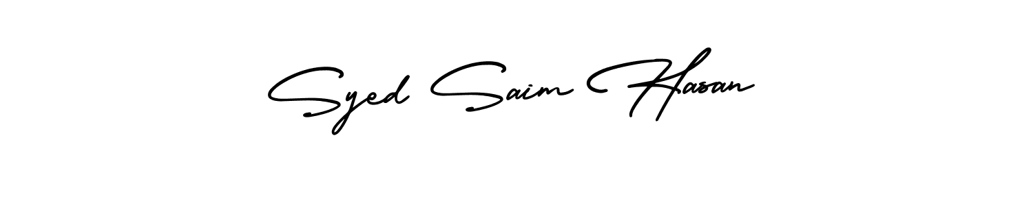 Make a short Syed Saim Hasan signature style. Manage your documents anywhere anytime using AmerikaSignatureDemo-Regular. Create and add eSignatures, submit forms, share and send files easily. Syed Saim Hasan signature style 3 images and pictures png