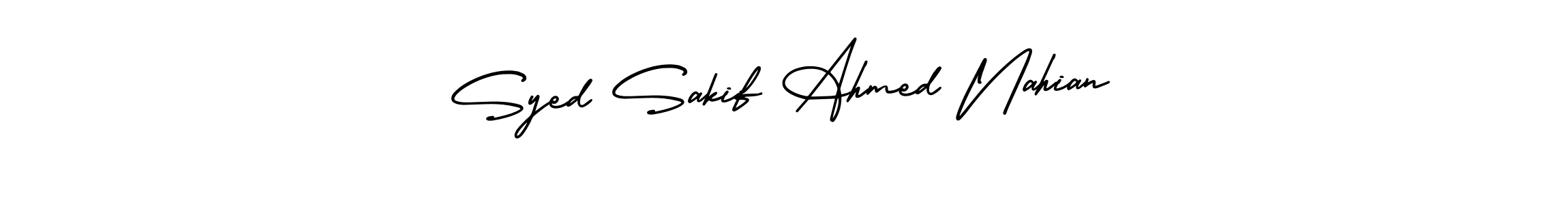 How to make Syed Sakif Ahmed Nahian signature? AmerikaSignatureDemo-Regular is a professional autograph style. Create handwritten signature for Syed Sakif Ahmed Nahian name. Syed Sakif Ahmed Nahian signature style 3 images and pictures png