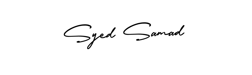 Also You can easily find your signature by using the search form. We will create Syed Samad name handwritten signature images for you free of cost using AmerikaSignatureDemo-Regular sign style. Syed Samad signature style 3 images and pictures png