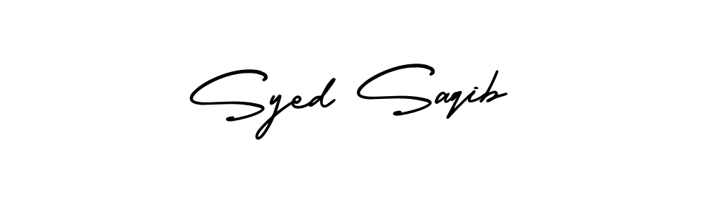 Also You can easily find your signature by using the search form. We will create Syed Saqib name handwritten signature images for you free of cost using AmerikaSignatureDemo-Regular sign style. Syed Saqib signature style 3 images and pictures png