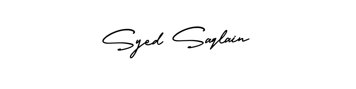 How to make Syed Saqlain signature? AmerikaSignatureDemo-Regular is a professional autograph style. Create handwritten signature for Syed Saqlain name. Syed Saqlain signature style 3 images and pictures png