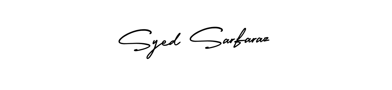 How to make Syed Sarfaraz name signature. Use AmerikaSignatureDemo-Regular style for creating short signs online. This is the latest handwritten sign. Syed Sarfaraz signature style 3 images and pictures png